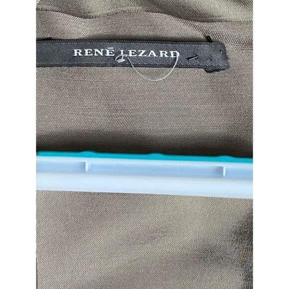 René Lezard Gray Striped Sheath Dress Women’s 34 US 4 Sleeveless V-Neck Cocktail - Picture 5 of 5